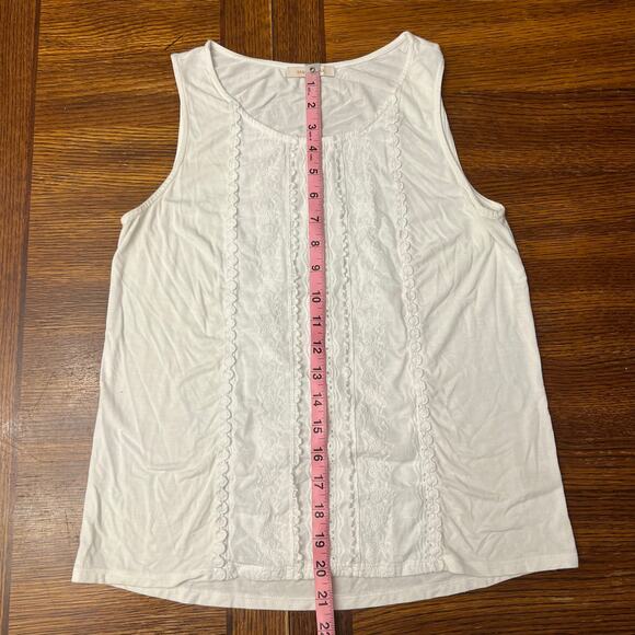 Anthropologie Skies are Blue White Embroidered Sleeveless Tank XSP - Picture 14 of 15